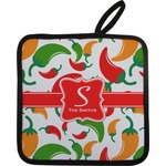 Colored Peppers Pot Holder w/ Name and Initial