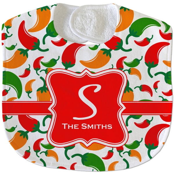 Colored Peppers New Baby Bib - Closed and Folded