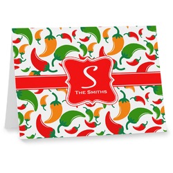 Colored Peppers Note cards (Personalized)