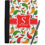 Colored Peppers Notebook Padfolio - Large w/ Name and Initial