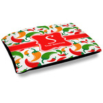 Colored Peppers Dog Bed w/ Name and Initial