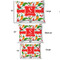 Colored Peppers Outdoor Dog Beds - SIZE CHART