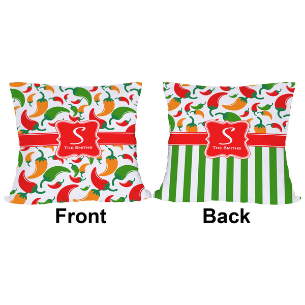 Colored Peppers Outdoor Pillow - 16x16