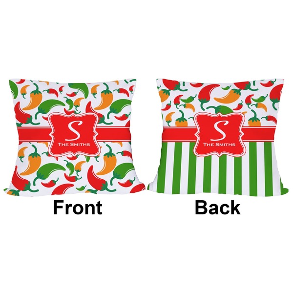 Colored Peppers Outdoor Pillow - 20x20