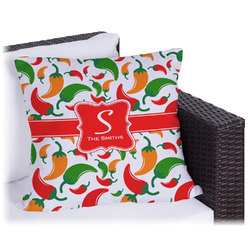 Colored Peppers Outdoor Pillow (Personalized)