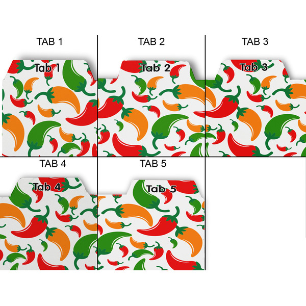 Colored Peppers Page Dividers - Set of 5 - Approval