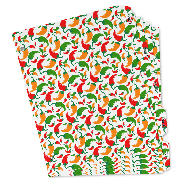 Custom Colored Peppers Binder Tab Divider Set (Personalized)