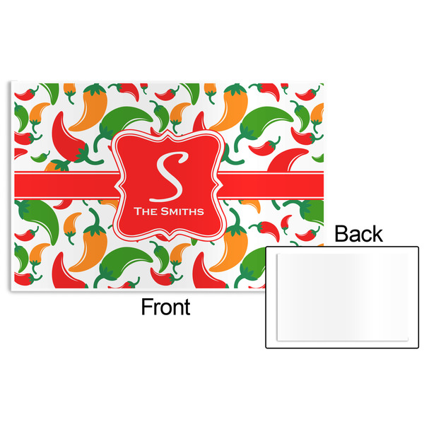 Colored Peppers Disposable Paper Placemat - Front & Back