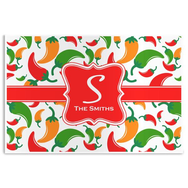 Custom Colored Peppers Disposable Paper Placemats (Personalized)