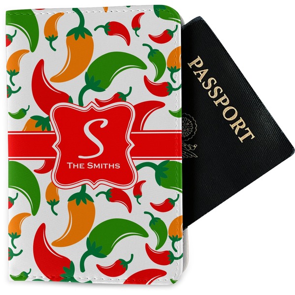 Custom Colored Peppers Passport Holder - Fabric (Personalized)