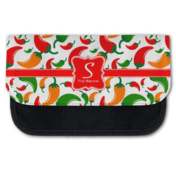 Colored Peppers Canvas Pencil Case w/ Name and Initial