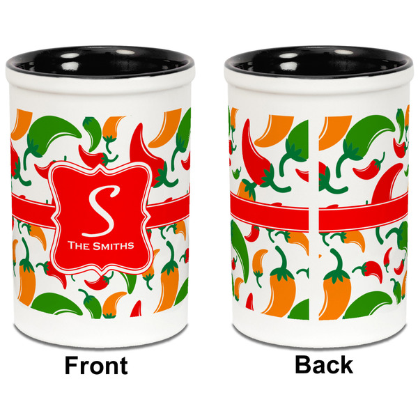 Colored Peppers Pencil Holder - Black - approval