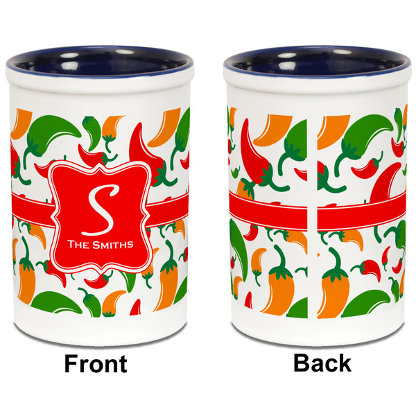 Colored Peppers Pencil Holder - Blue - approval