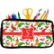 Colored Peppers Neoprene Pencil Case - Small w/ Name and Initial