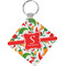 Colored Peppers Personalized Diamond Key Chain