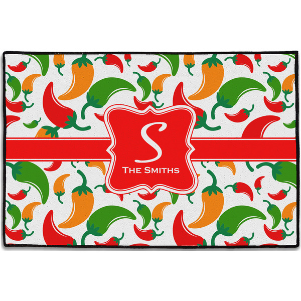 Custom Colored Peppers Door Mat - 36"x24" (Personalized)