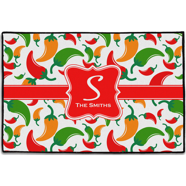 Colored Peppers Personalized Door Mat - 36x24 (APPROVAL)