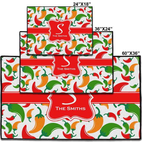 Colored Peppers Personalized Door Mat - Group Parent IMF