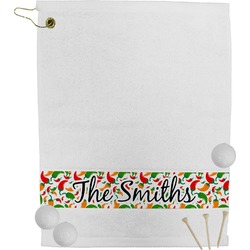 Colored Peppers Golf Bag Towel (Personalized)