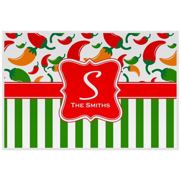 Colored Peppers Personalized Placemat (Back)