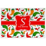 Colored Peppers Laminated Placemat w/ Name and Initial