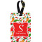 Colored Peppers Personalized Rectangular Luggage Tag