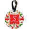 Colored Peppers Personalized Round Luggage Tag
