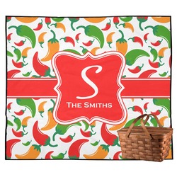 Colored Peppers Outdoor Picnic Blanket (Personalized)