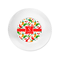 Colored Peppers Plastic Party Appetizer & Dessert Plates - 6" (Personalized)