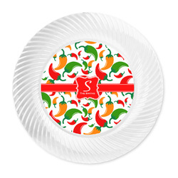 Colored Peppers Plastic Party Dinner Plates - 10" (Personalized)