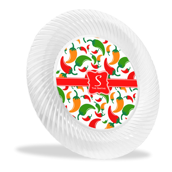 Custom Colored Peppers Plastic Party Dinner Plates - 10" (Personalized)
