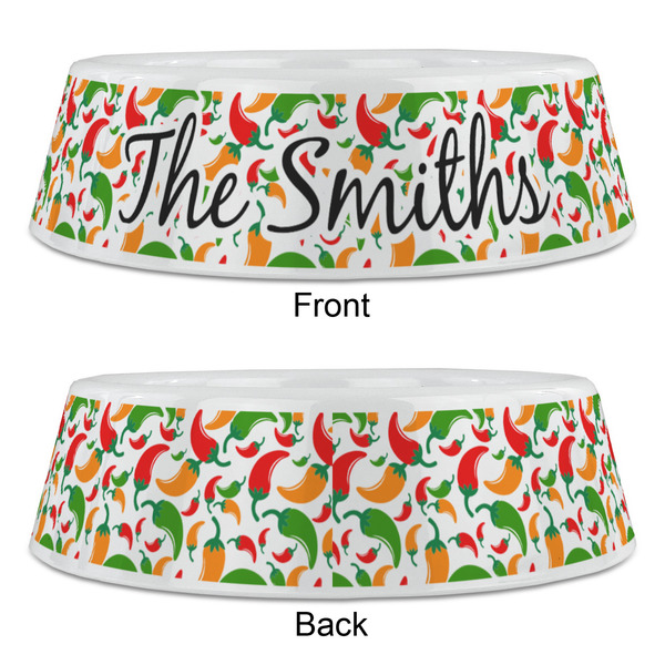 Colored Peppers Plastic Pet Bowls - Large - APPROVAL