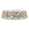 Colored Peppers Plastic Pet Bowls - Large - FRONT