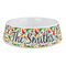 Colored Peppers Plastic Dog Bowl - Large (Personalized)