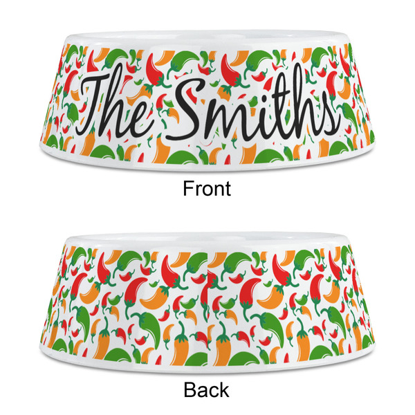 Colored Peppers Plastic Pet Bowls - Medium - APPROVAL
