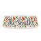Colored Peppers Plastic Pet Bowls - Small - FRONT