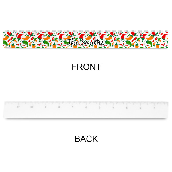 Colored Peppers Plastic Ruler - 12" - APPROVAL