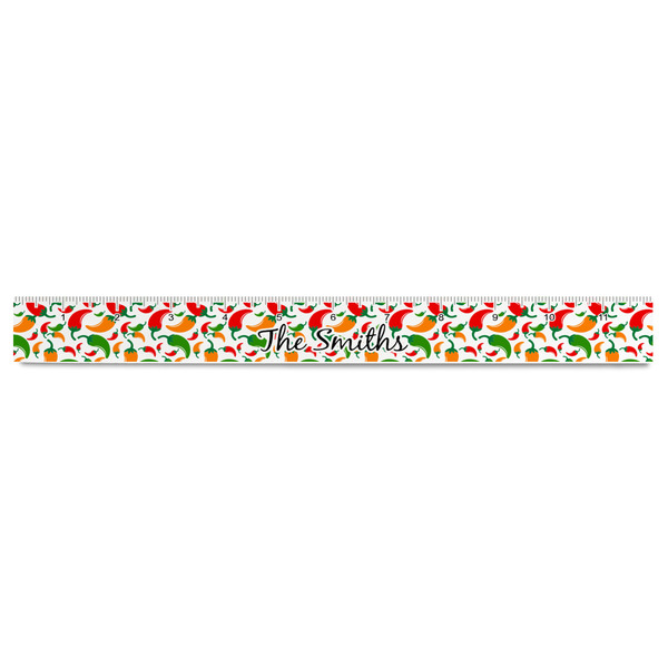 Colored Peppers Plastic Ruler - 12" - FRONT