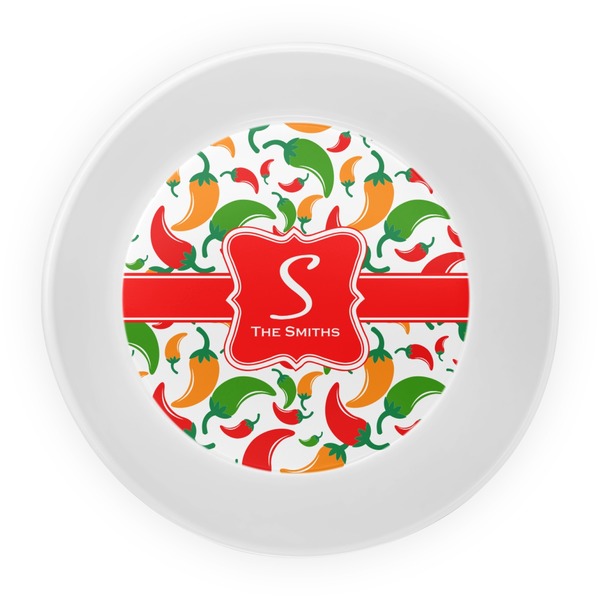 Colored Peppers Melamine Bowl - Center