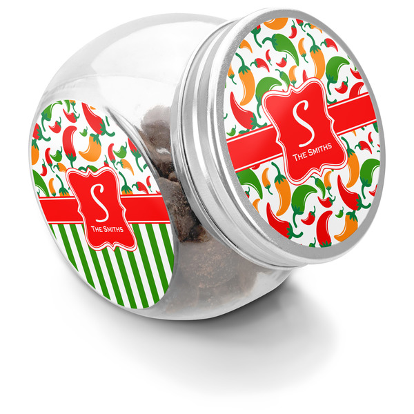 Custom Colored Peppers Puppy Treat Jar (Personalized)