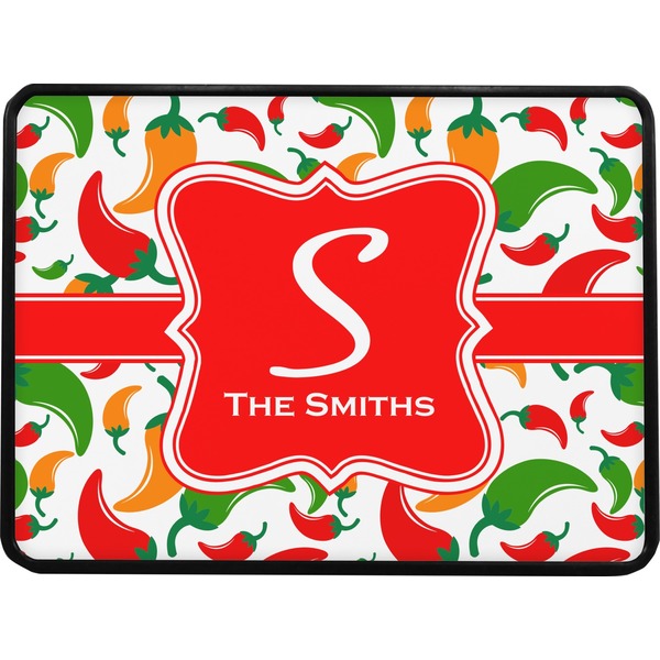 Colored Peppers Rectangular Trailer Hitch Cover (Personalized)