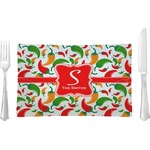 Colored Peppers Glass Rectangular Lunch / Dinner Plate (Personalized)