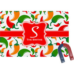 Colored Peppers Rectangular Fridge Magnet (Personalized)