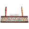 Colored Peppers Red Mahogany Nameplates with Business Card Holder - Straight