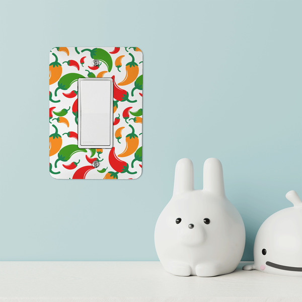 Colored Peppers Rocker Light Switch Covers - Single - IN CONTEXT