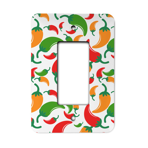 Custom Colored Peppers Rocker Style Light Switch Cover - Single Switch
