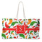 Colored Peppers Large Rope Tote Bag - Front View