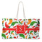 Colored Peppers Large Tote Bag with Rope Handles (Personalized)