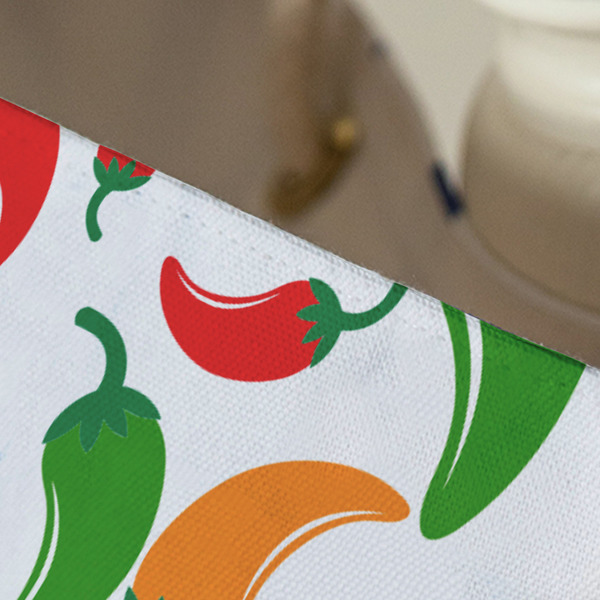 Colored Peppers Large Rope Tote - Close Up View