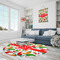 Colored Peppers Round Area Rug - IN CONTEXT